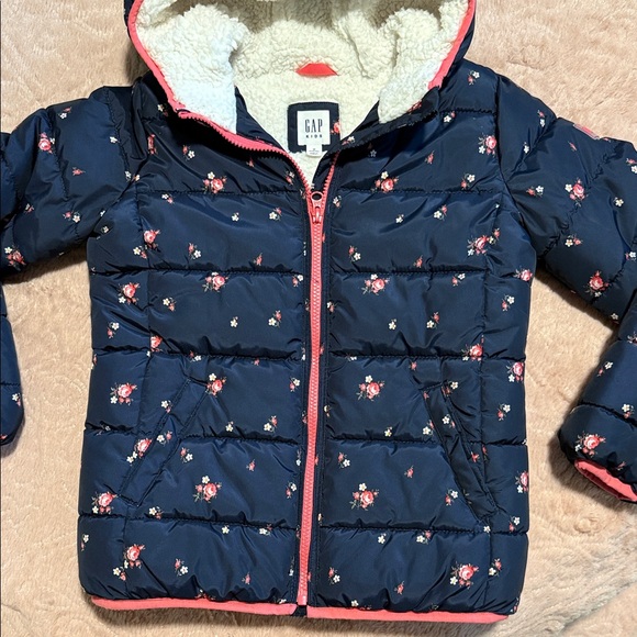 GAP Navy Floral Hooded Jacket - Picture 4 of 7